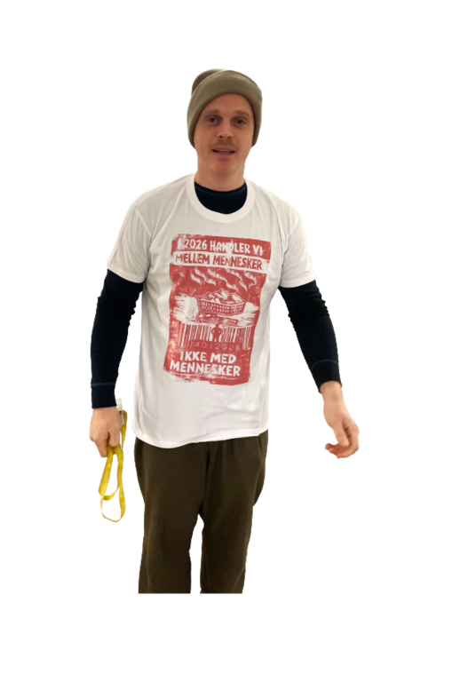 T-shirt "2026 Handler vi mellem mennesker"